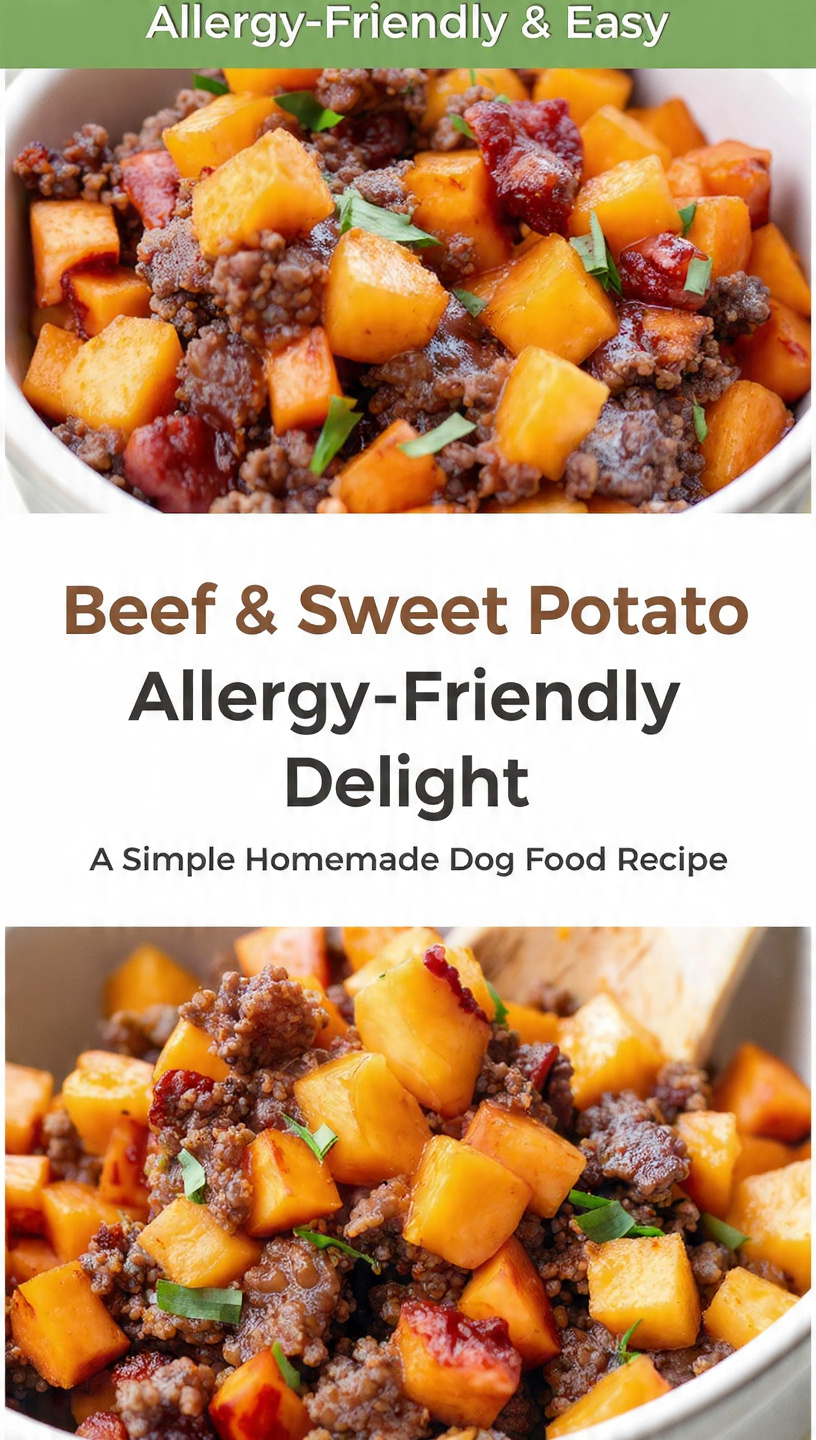 Beef & Sweet Potato Allergy-Friendly Delight A Simple Homemade Dog Food Recipe