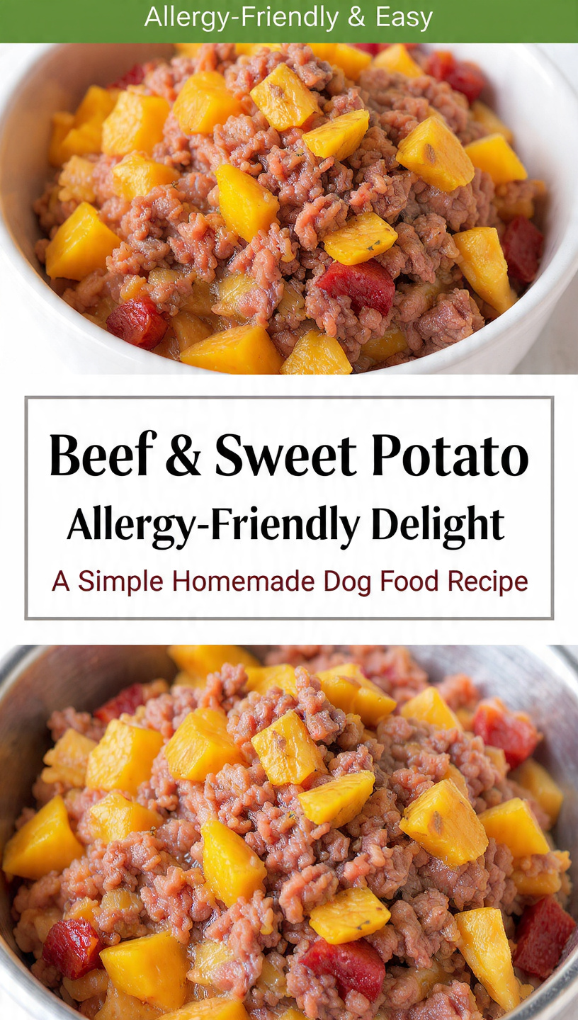 Beef & Sweet Potato Allergy-Friendly Delight A Simple Homemade Dog Food Recipe