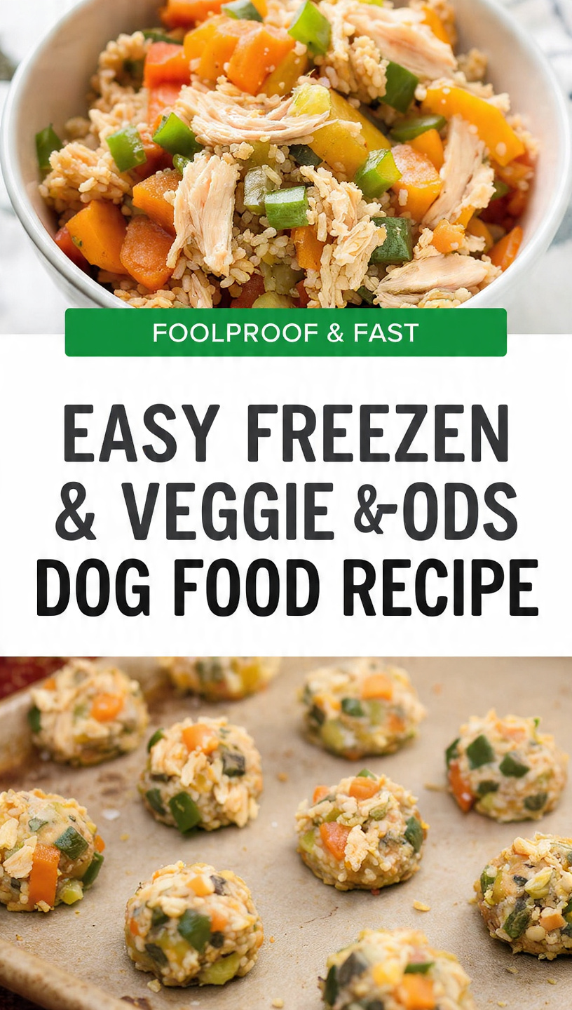 Easy Freezable Chicken & Veggie Dog Food Recipe