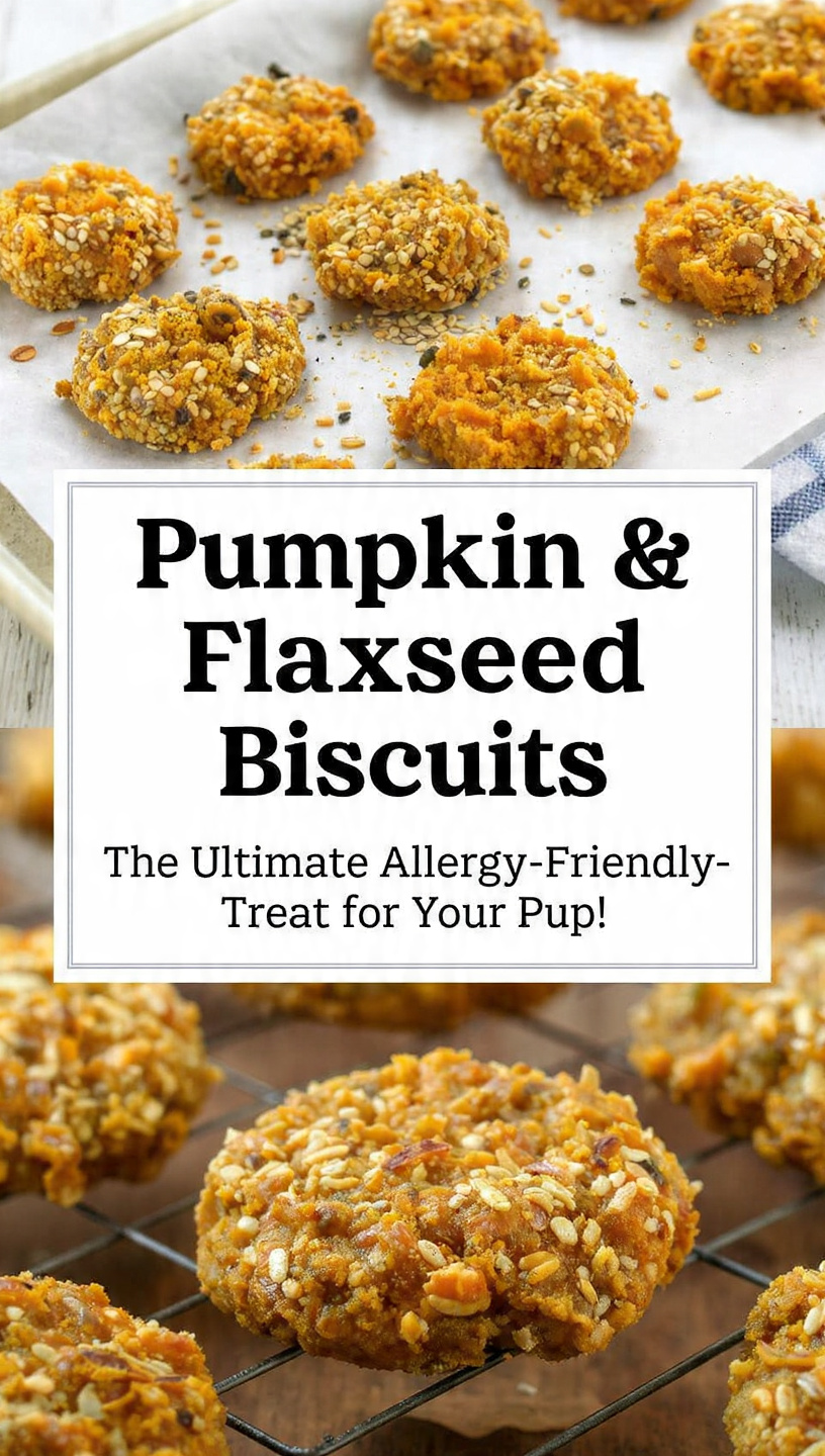 Pumpkin & Flaxseed Biscuits The Ultimate Allergy-Friendly Treat for Your Pup!