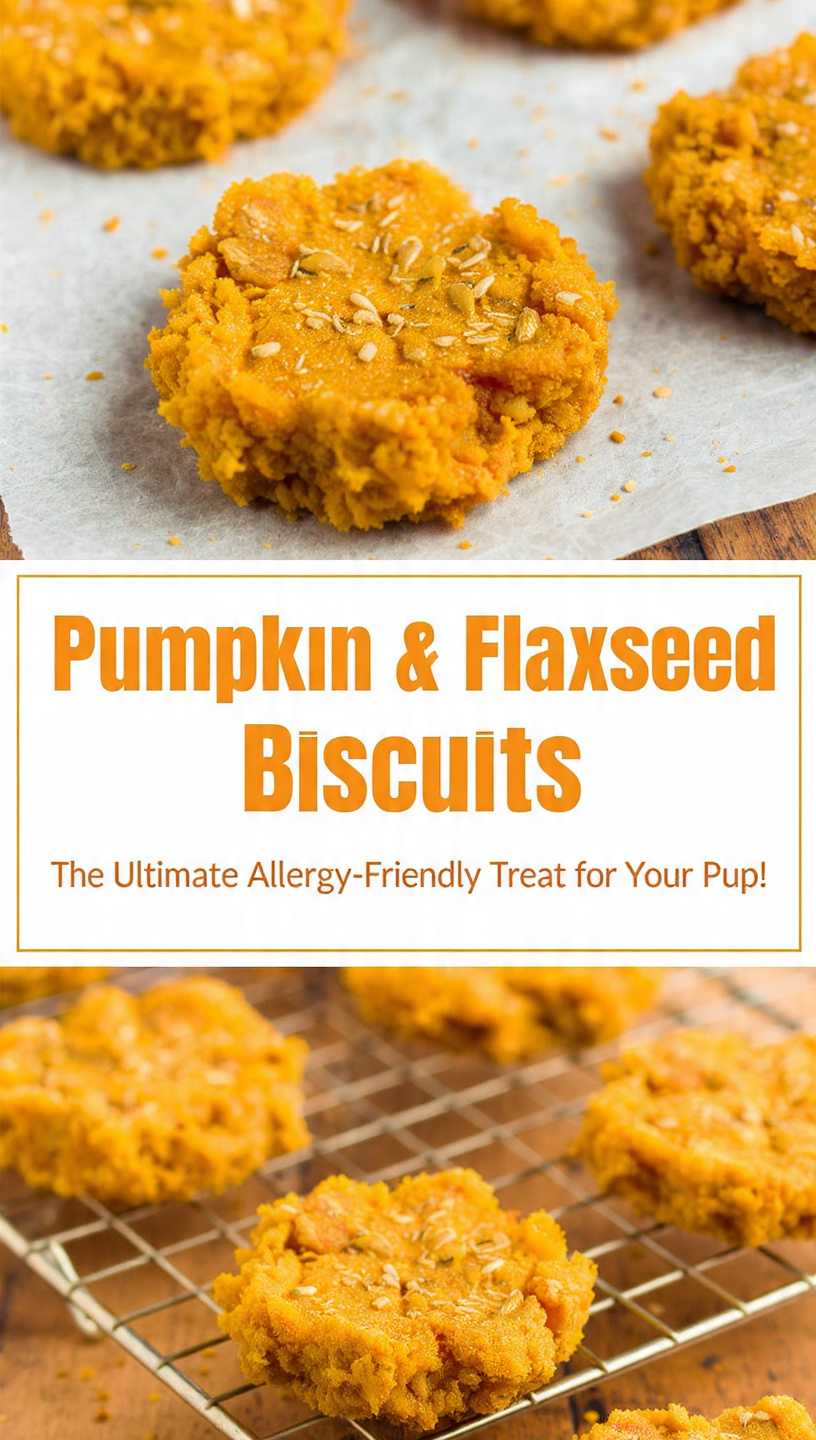 Pumpkin & Flaxseed Biscuits The Ultimate Allergy-Friendly Treat for Your Pup!