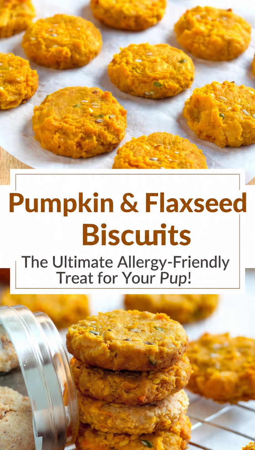 Pumpkin & Flaxseed Biscuits The Ultimate Allergy-Friendly Treat for Your Pup!