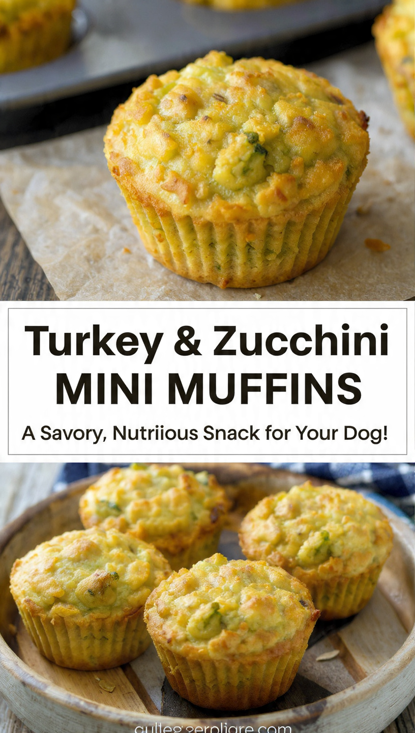 Turkey and Zucchini Mini Muffins A Savory, Nutritious Snack for Your Dog