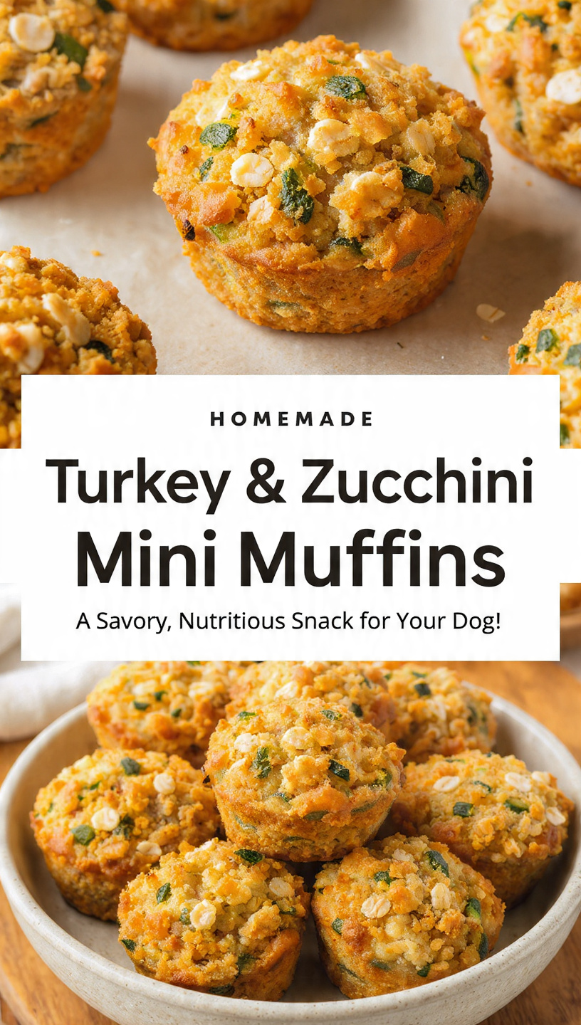 Turkey and Zucchini Mini Muffins A Savory, Nutritious Snack for Your Dog