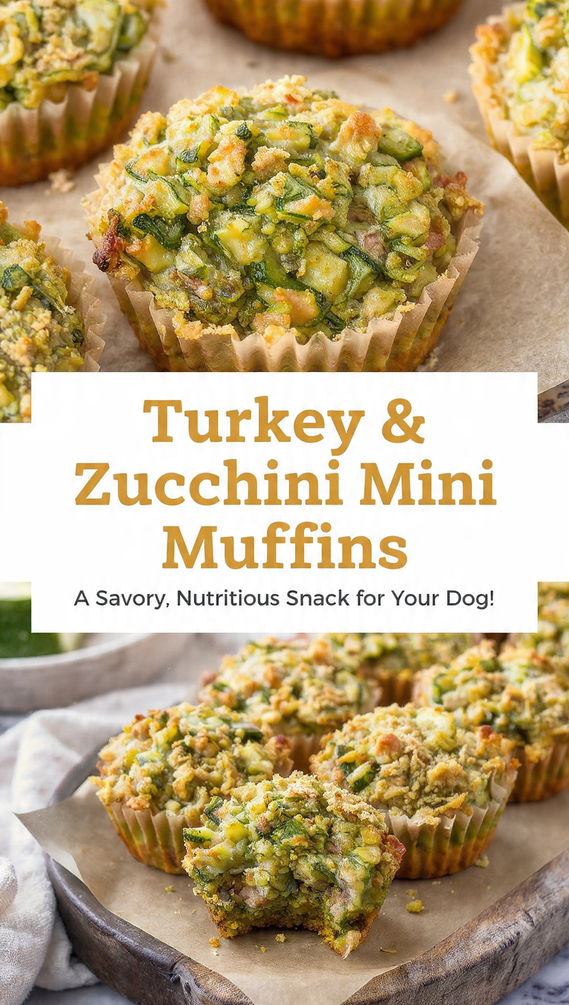Turkey and Zucchini Mini Muffins A Savory, Nutritious Snack for Your Dog