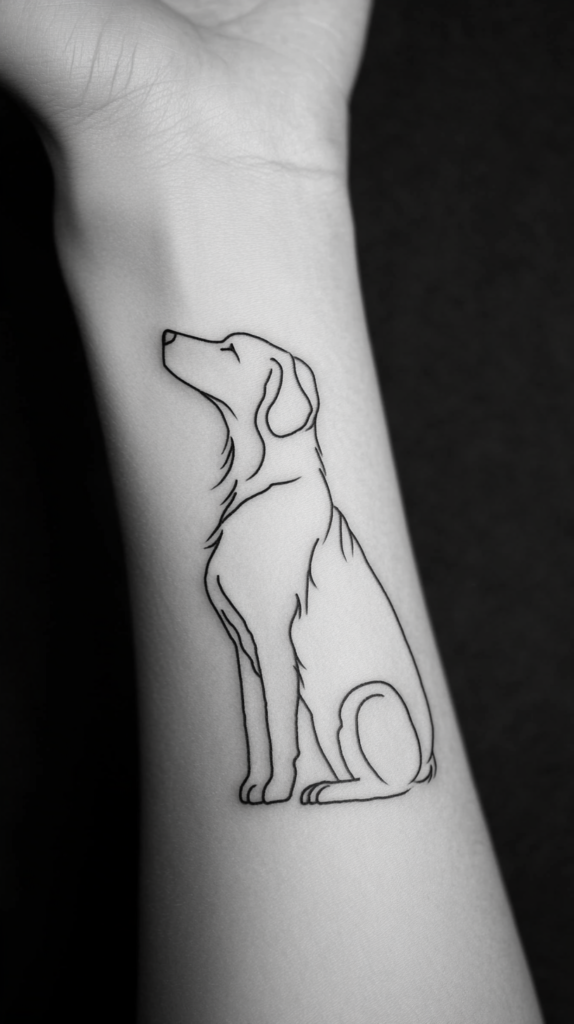 Top 10 Minimalistic Dog Tattoo Ideas: Subtle Yet Meaningful Designs for Pet Lovers 🐾✨
