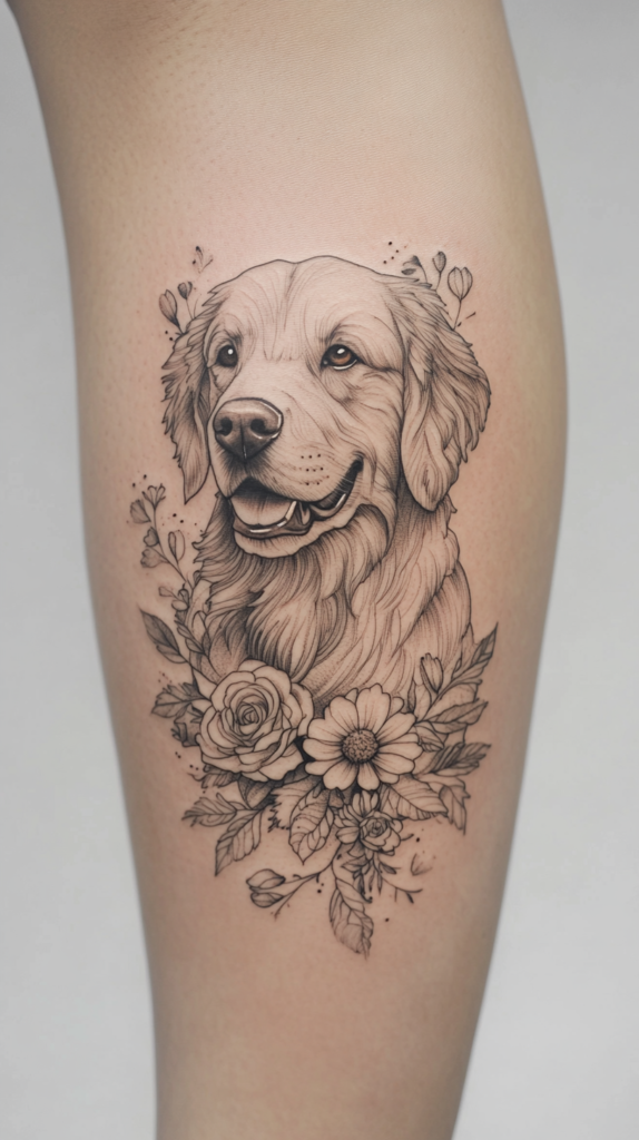 Top 10 Golden Retriever Tattoo Ideas