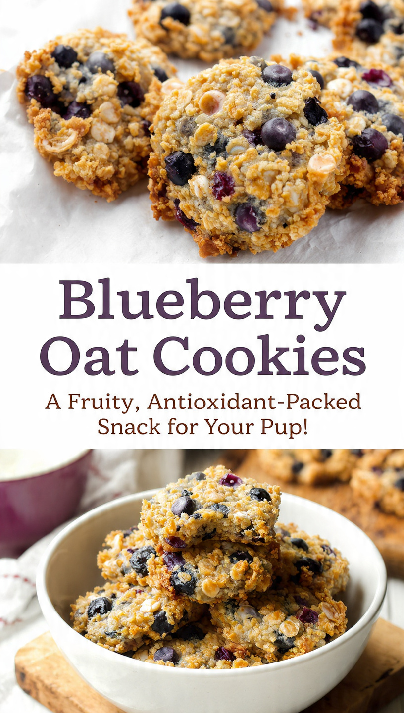Blueberry Oat Cookies A Fruity, Antioxidant-Packed Snack for Your Pup