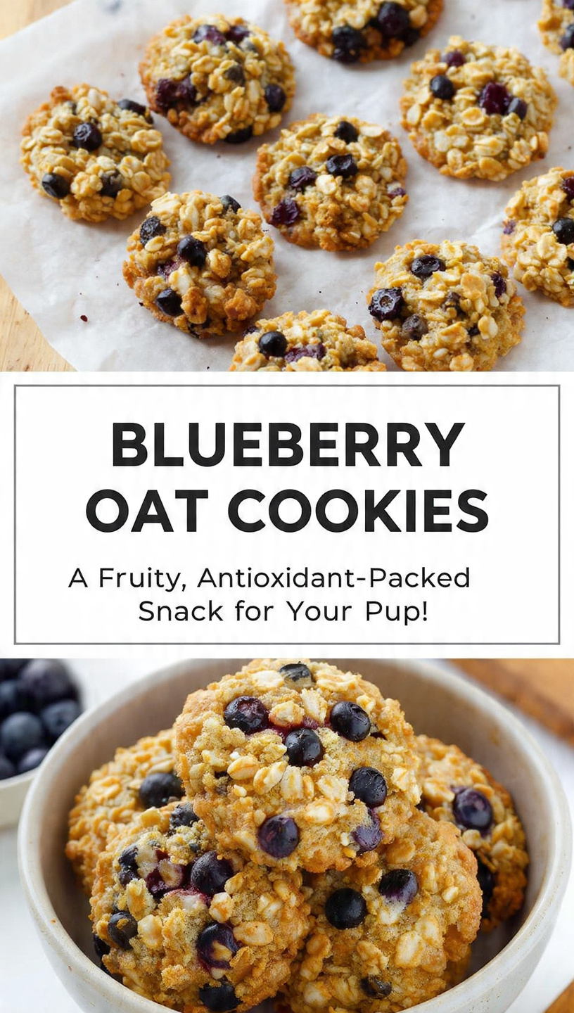 Blueberry Oat Cookies A Fruity, Antioxidant-Packed Snack for Your Pup