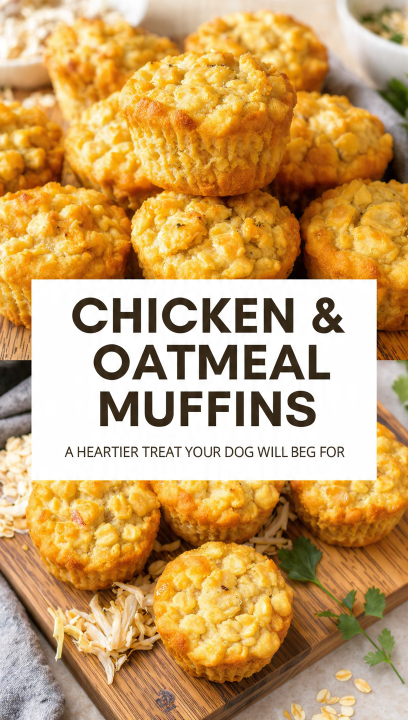 Chicken & Oatmeal Muffins A Heartier Treat Your Dog Will Beg For