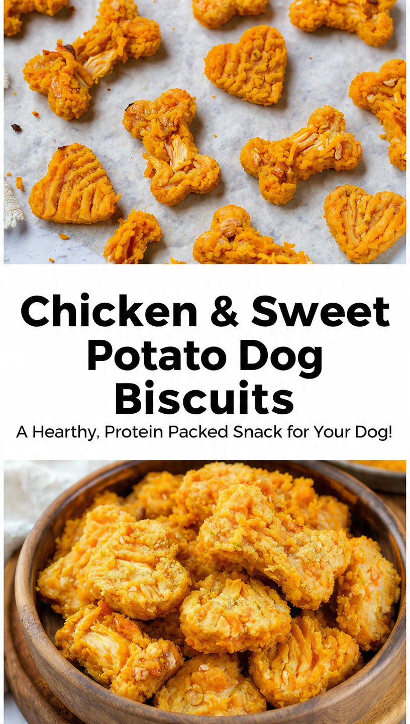 Chicken & Sweet Potato Biscuits A Hearty, Protein-Packed Snack for Your Dog